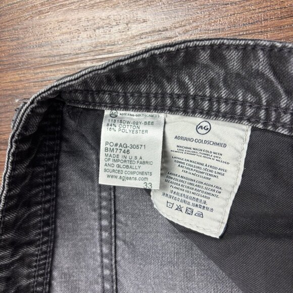 Adriano Goldschmied  The Matchbox Slim Straight Jeans Washed Black Men’s Size 33 - Picture 6 of 12